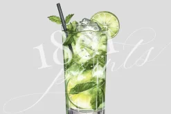 Mojito Watercolor Illustration