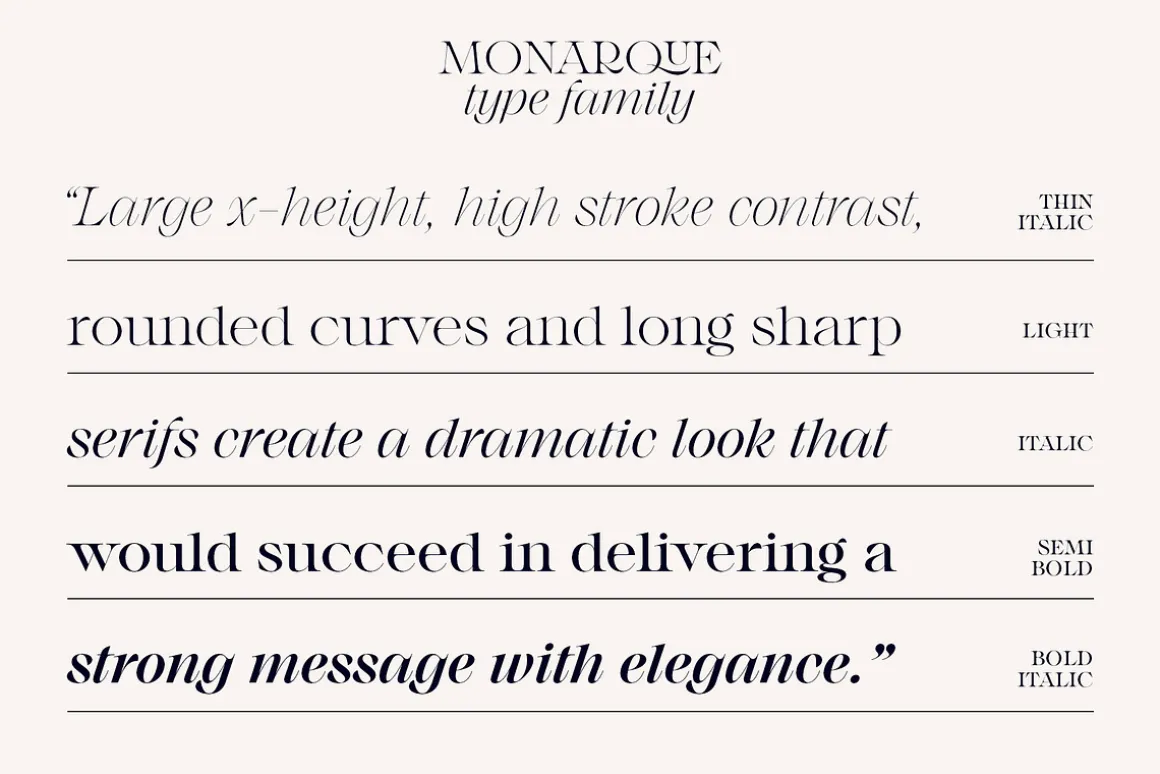 Monarque - Classy Serif Type Family