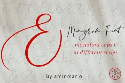 MONOGRAM E | Monofont caps E