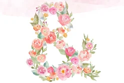Monogram Floral Alphabet Letters