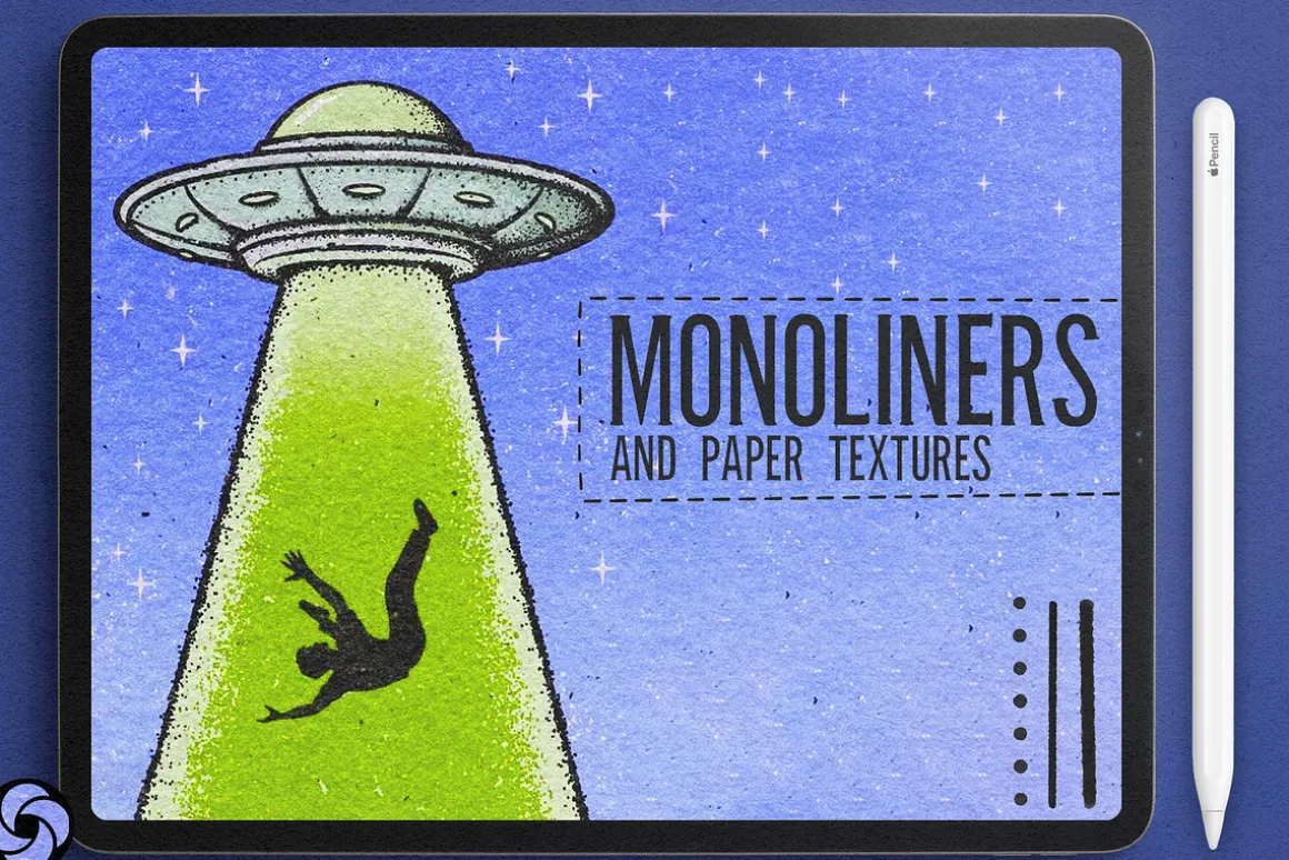 21 Monoline Brushes For Procreate