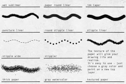 21 Monoline Brushes For Procreate