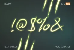 Monster Glow Editable Text Effect