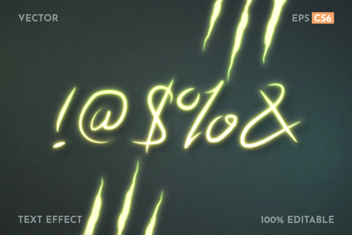 Monster Glow Editable Text Effect