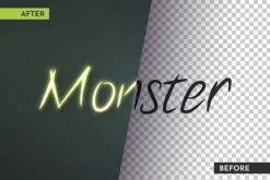 Monster Glow Editable Text Effect