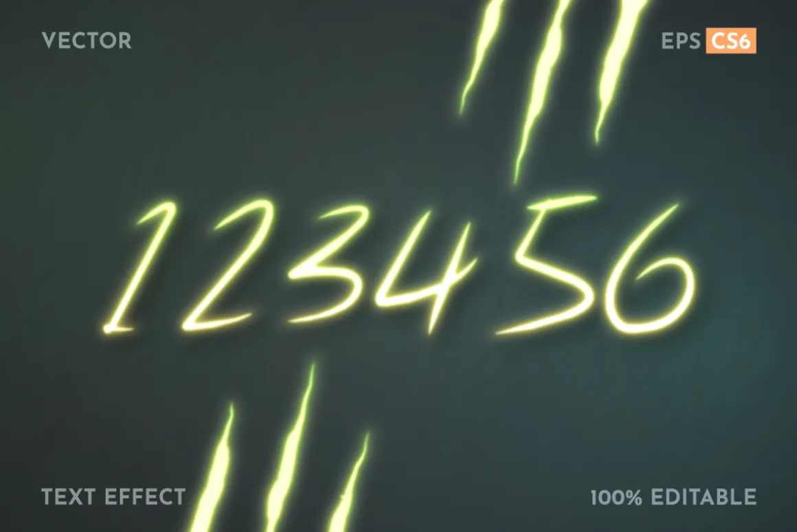 Monster Glow Editable Text Effect