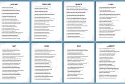 12 Month Journal Prompts Canva