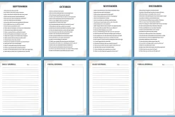 12 Month Journal Prompts Canva