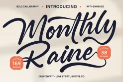 Monthly Raine Bold Calligraphy Font