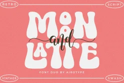 Moon and Latte - Retro & Script Duo