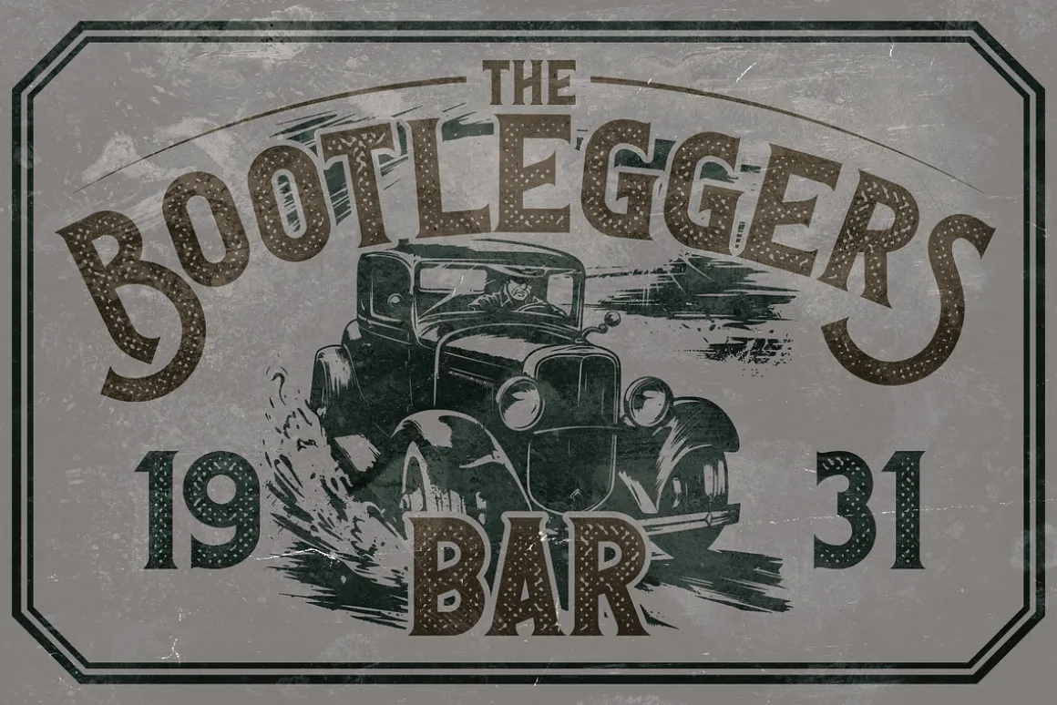 Moonshine Vintage Label Font