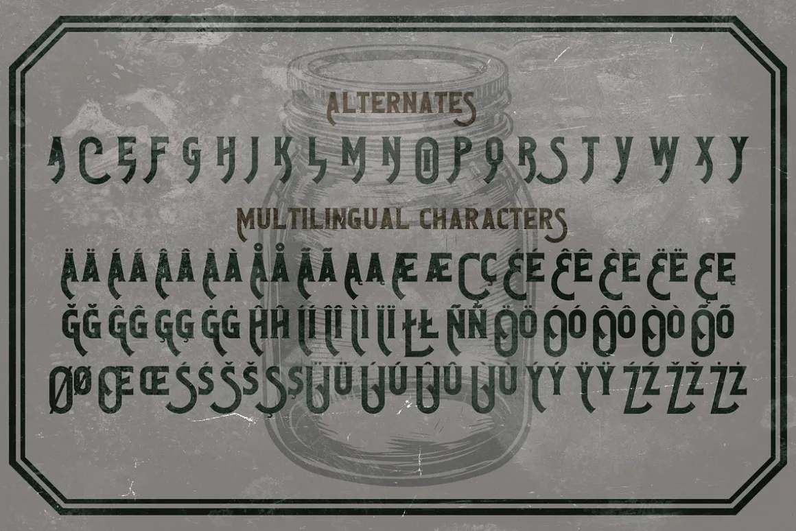 Moonshine Vintage Label Font