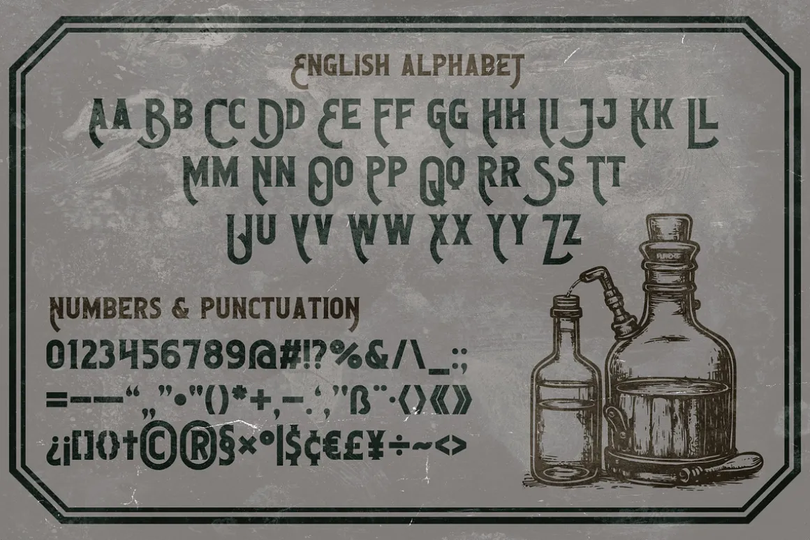 Moonshine Vintage Label Font
