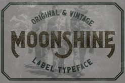 Moonshine Vintage Label Font