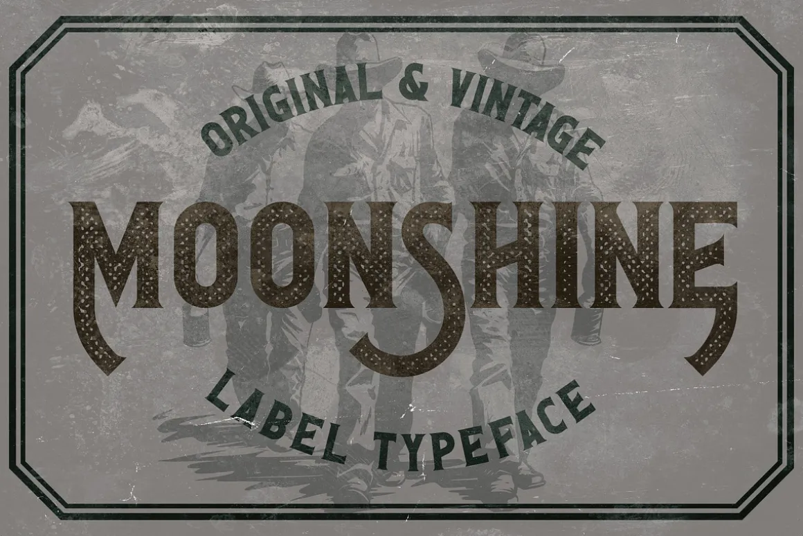 Moonshine Vintage Label Font