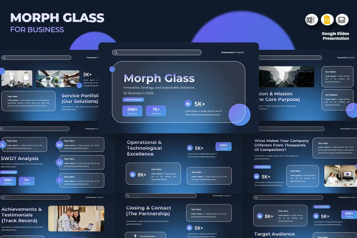 Morph Glass Business Google Slides