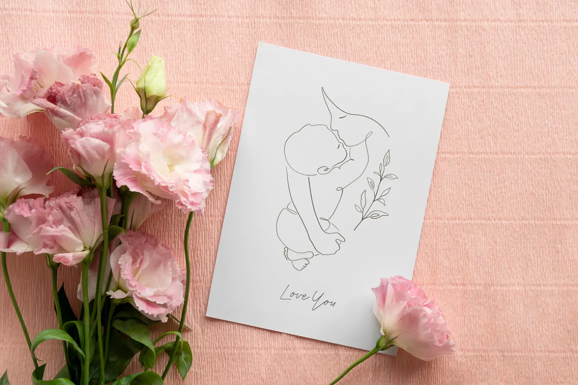 Mother love | Line drawing