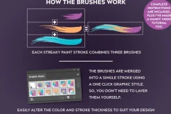 Multi-color, Mixed Paint Brushes