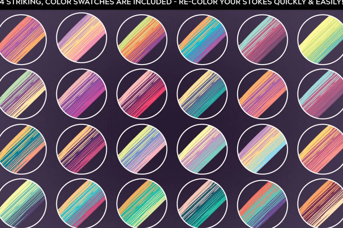 Multi-color, Mixed Paint Brushes