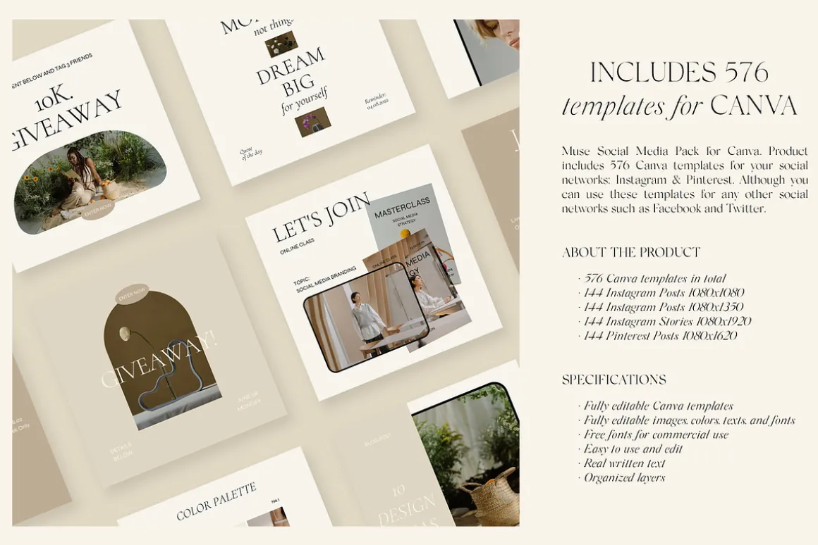 Muse Social Media Pack Canva