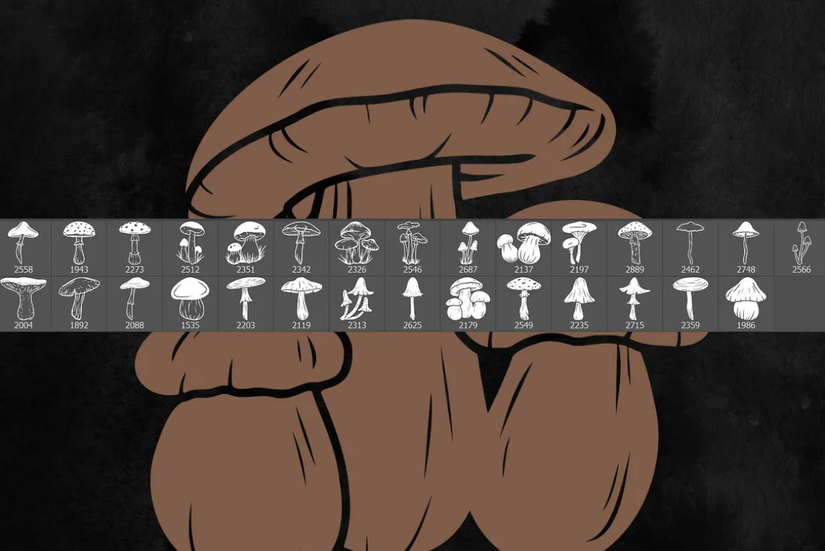 Mushroom Photoshop Stamp Brushes