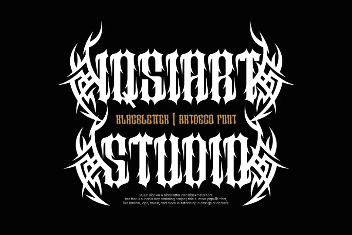 Music Blacker - Gothic Font
