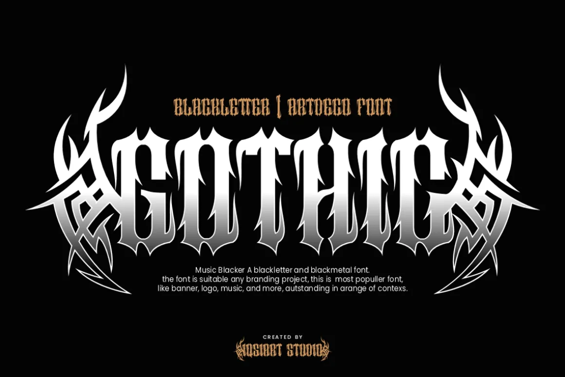 Music Blacker - Gothic Font