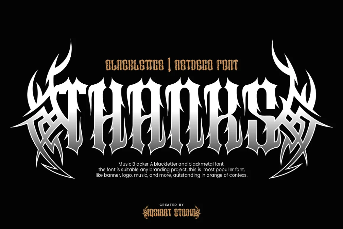 Music Blacker - Gothic Font
