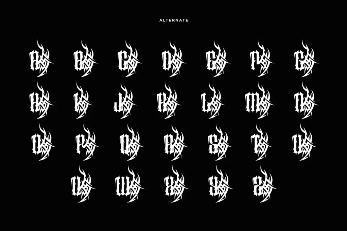 Music Blacker - Gothic Font