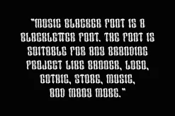 Music Blacker - Gothic Font