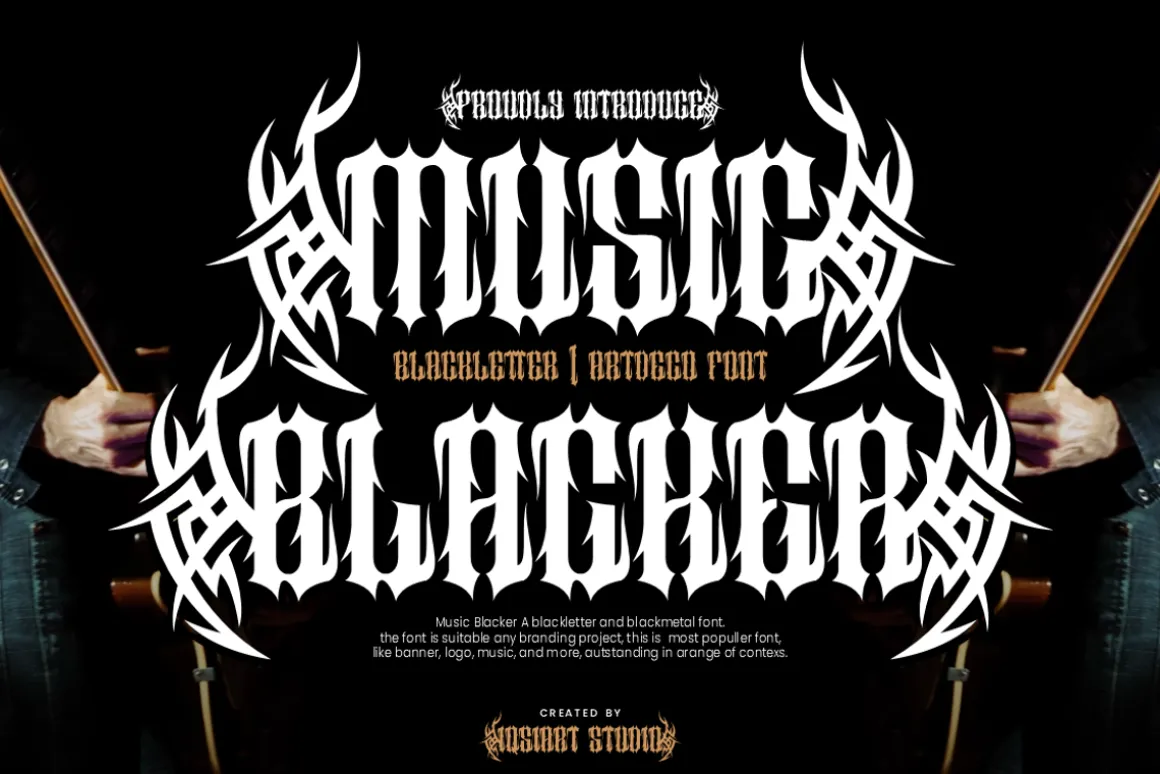 Music Blacker - Gothic Font