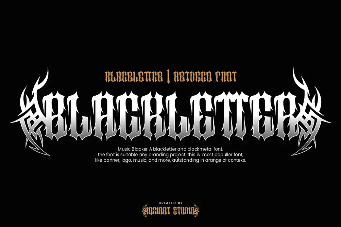 Music Blacker - Gothic Font