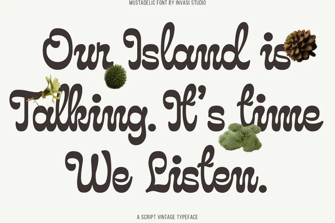 Mustadelic – Script Vintage Font
