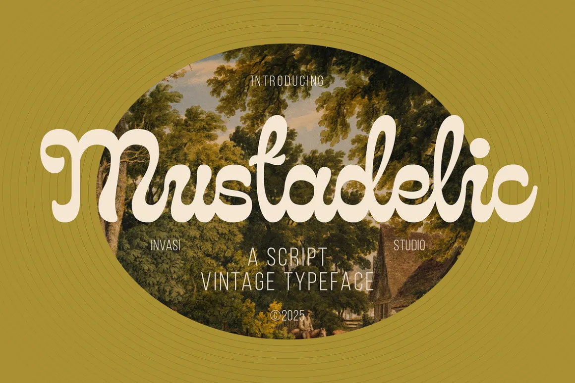 Mustadelic – Script Vintage Font