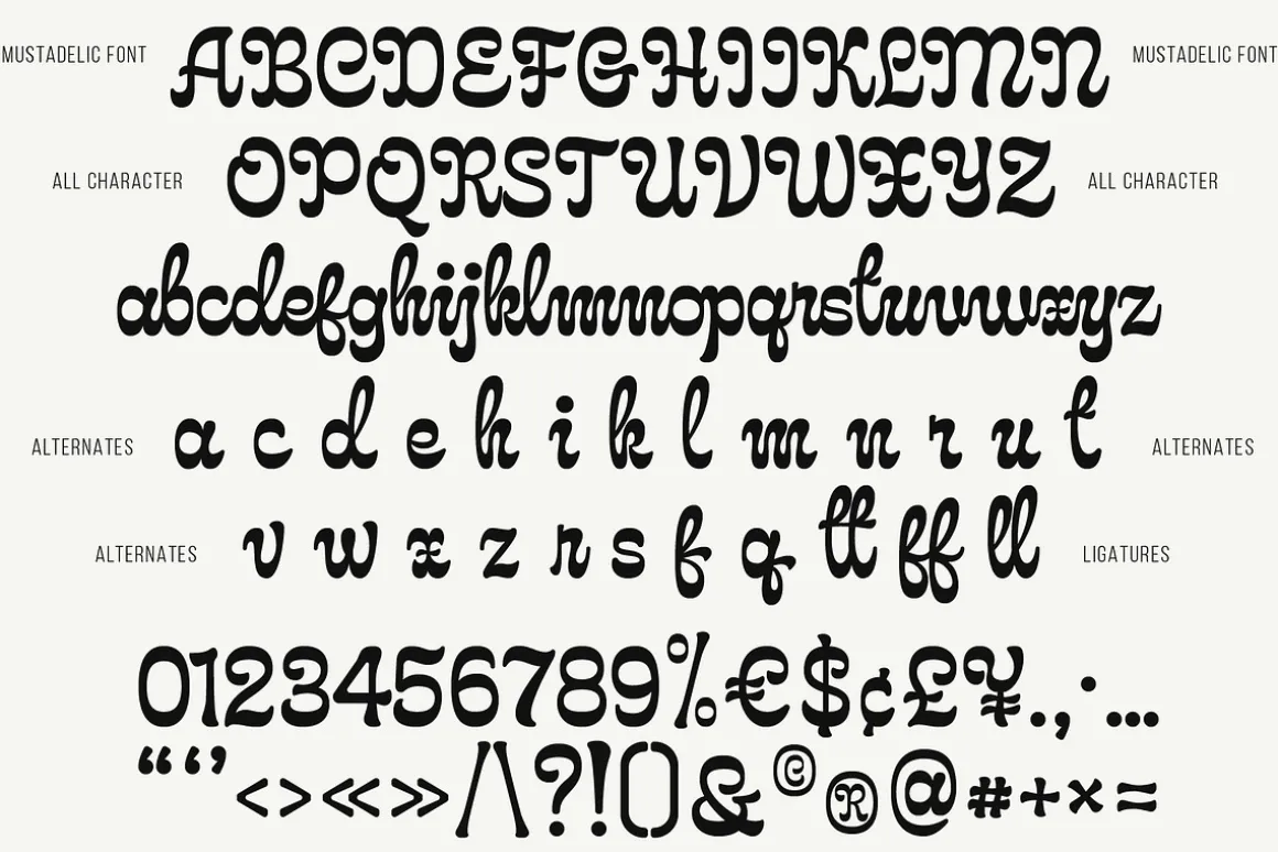 Mustadelic – Script Vintage Font