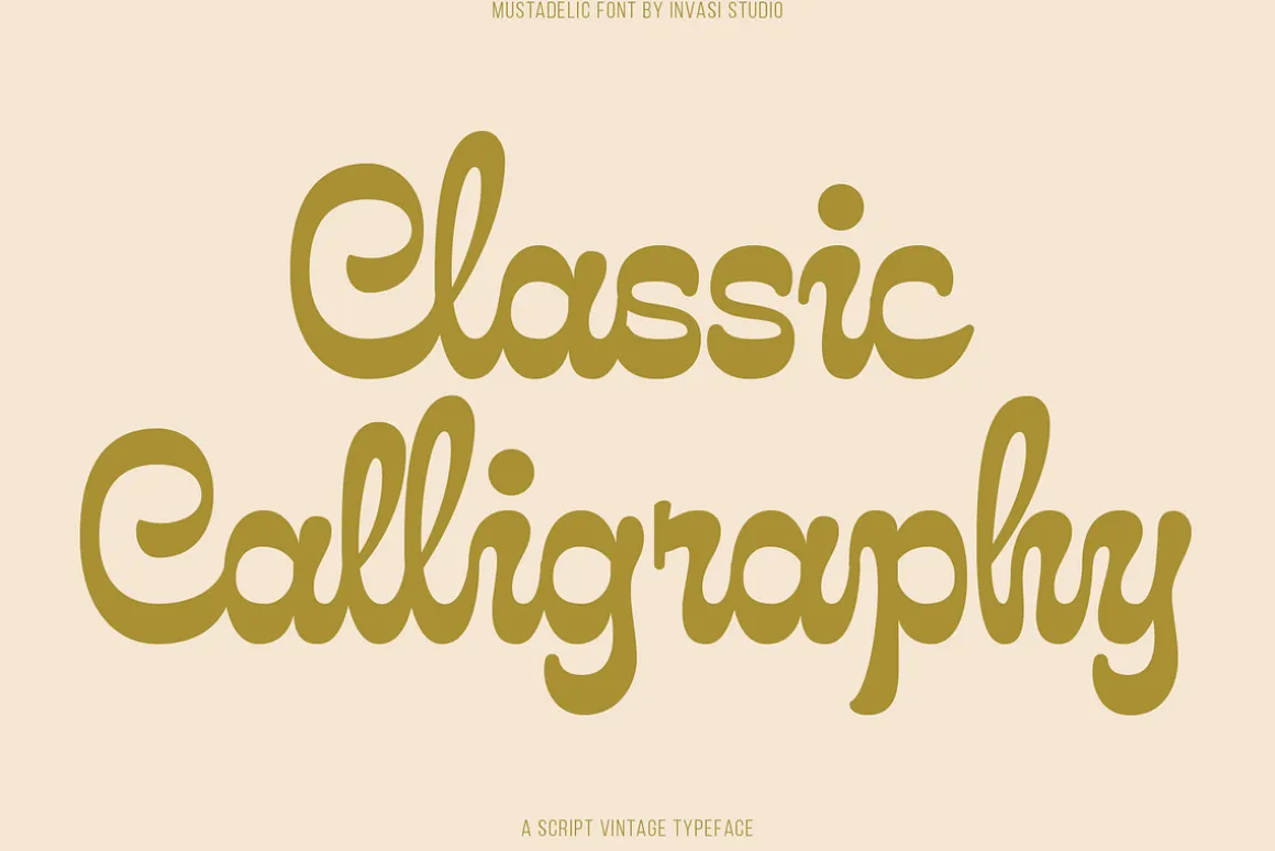 Mustadelic – Script Vintage Font