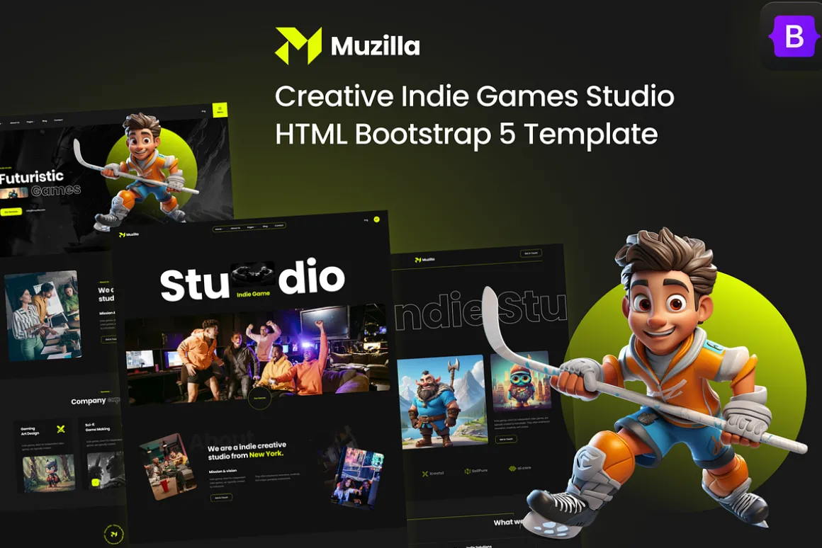 Muzilla - Game Studios HTML template