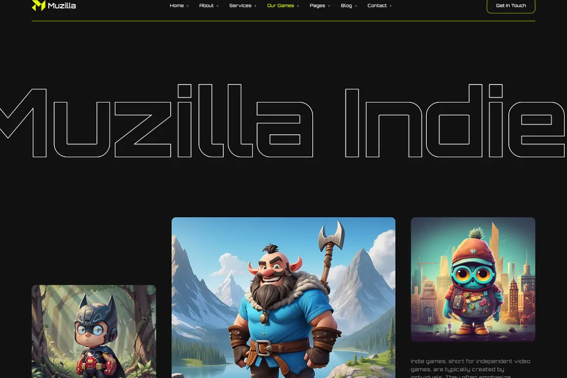 Muzilla - Game Studios HTML template