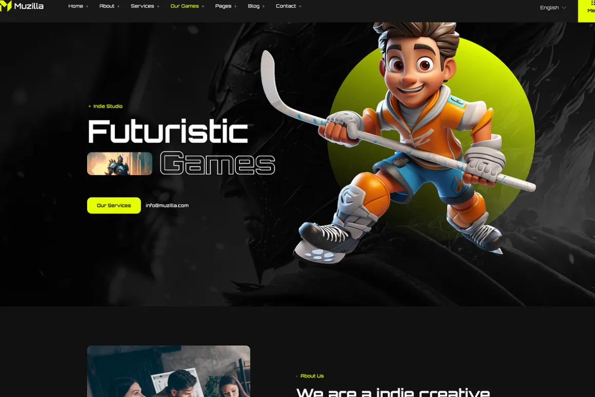 Muzilla - Game Studios HTML template