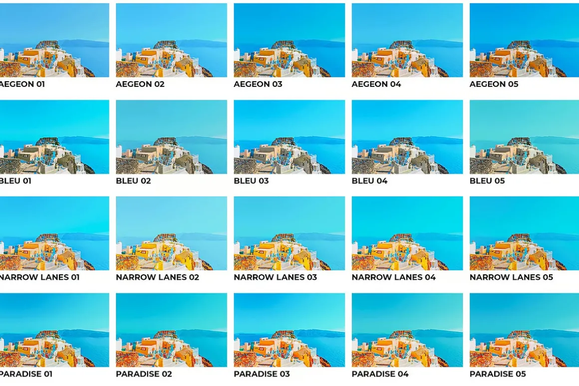 20 Mykonos Lightroom Presets & LUTs