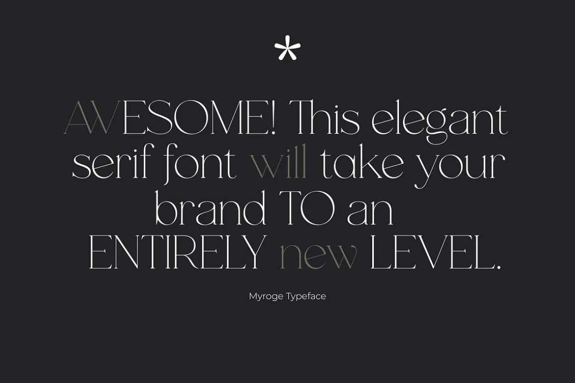 MYROGE elegant & stylish serif