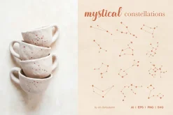 Mystical vibe vector illustrations