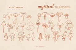 Mystical vibe vector illustrations