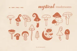 Mystical vibe vector illustrations