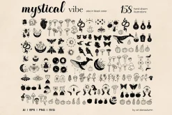 Mystical vibe vector illustrations