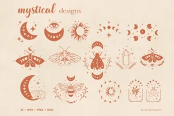 Mystical vibe vector illustrations