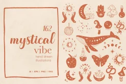 Mystical vibe vector illustrations