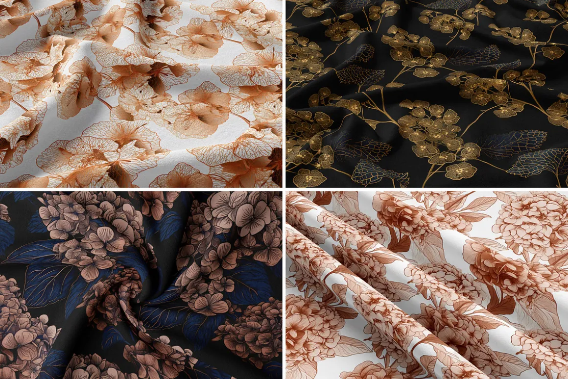 Mystic Hydrangeas Patterns