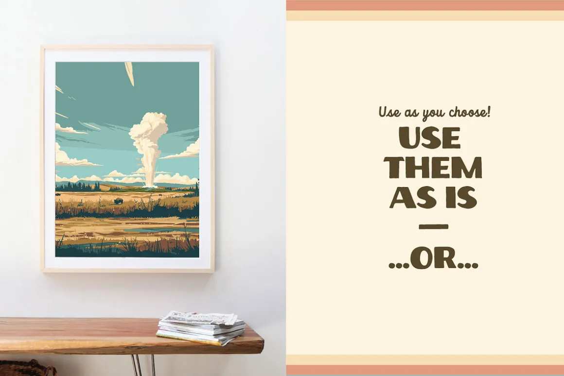 National Park Poster Illustrations