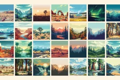 National Park Poster Illustrations